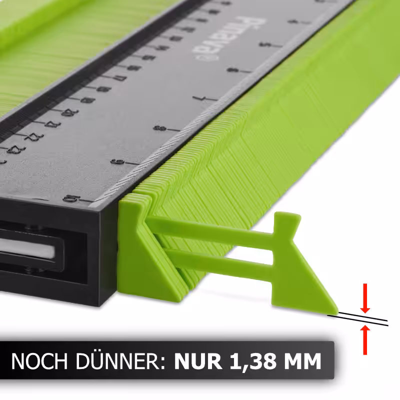 Konturenlehre mit extra dünnen Lamellen