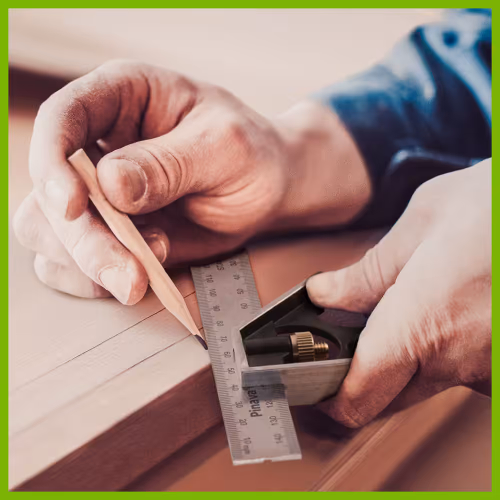 Combination square als Tiefenmesser, Streichmaß, WInkelmesser und mehr