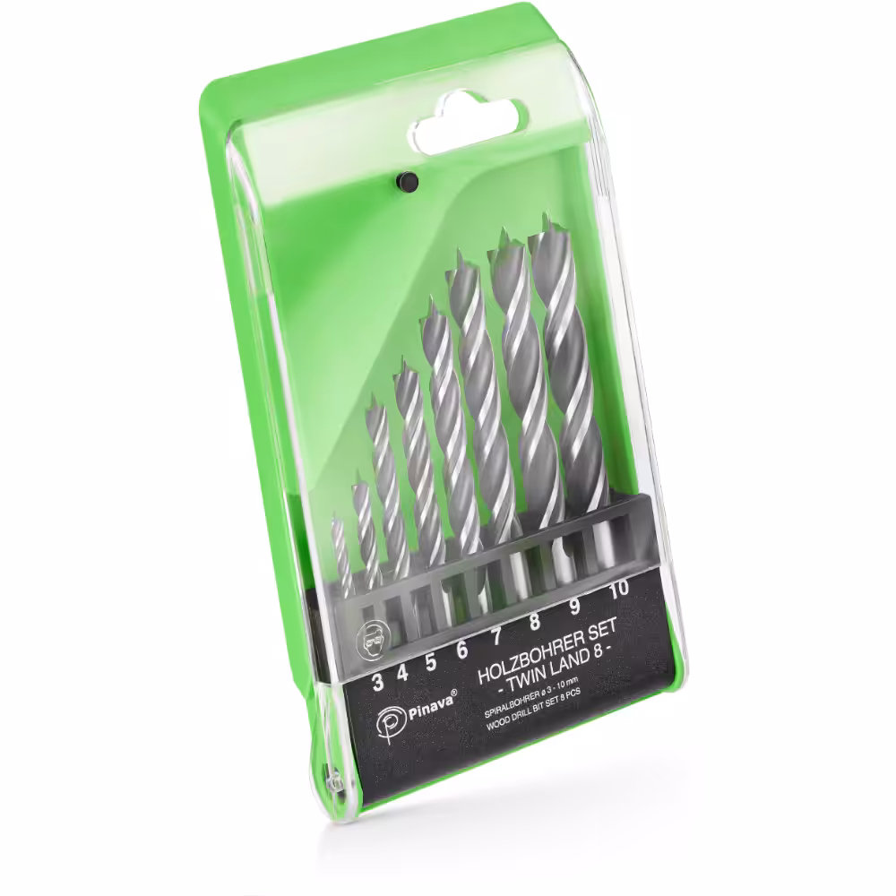 Bohrer Set für Holz im praktischen Set (8teilig) von Pinava