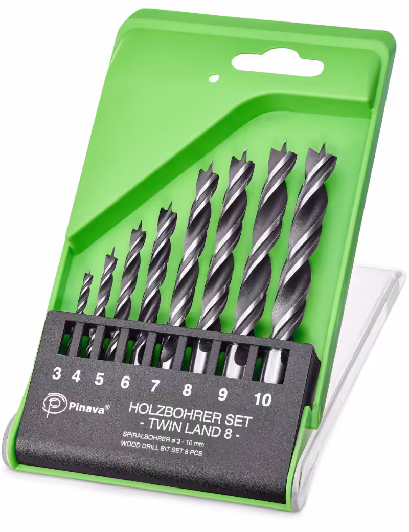 Pinava Holzbohrer Set Twin Land 8